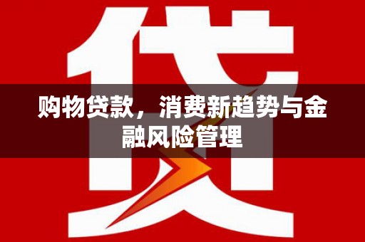西峰购物贷款，消费新趋势与金融风险管理