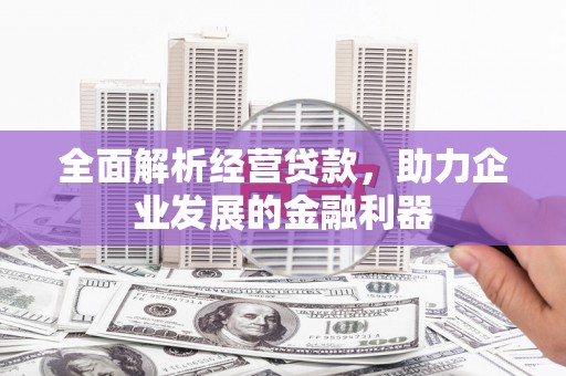 西峰全面解析经营贷款，助力企业发展的金融利器