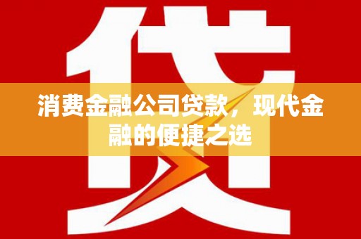 西峰消费金融公司贷款，现代金融的便捷之选