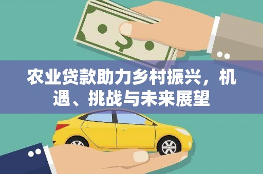 西峰农业贷款助力乡村振兴，机遇、挑战与未来展望