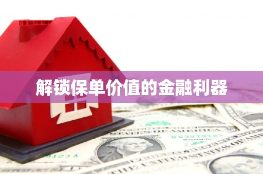 西峰解锁保单价值的金融利器