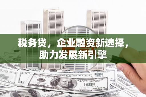 西峰税务贷，企业融资新选择，助力发展新引擎