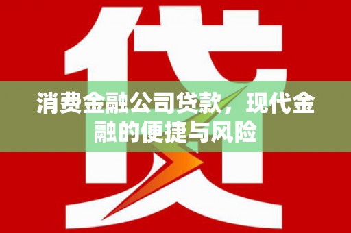 西峰消费金融公司贷款，现代金融的便捷与风险
