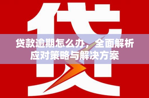 西峰贷款逾期怎么办，全面解析应对策略与解决方案