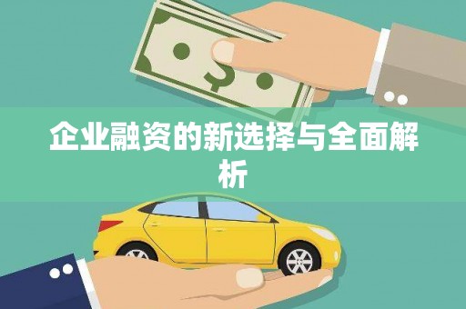西峰企业融资的新选择与全面解析